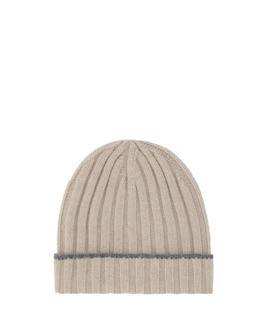 Brunello Cucinelli Natural Beanie Hat for men