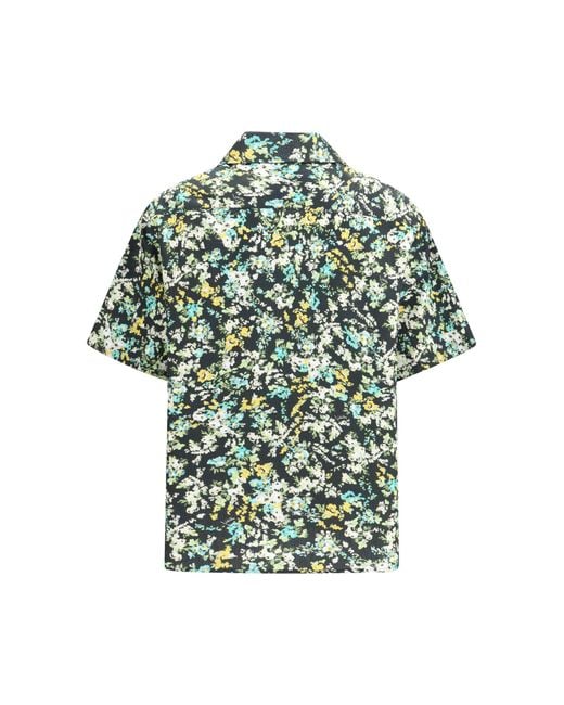 Valentino Green Shirt With An All-Over Papier Floral for men