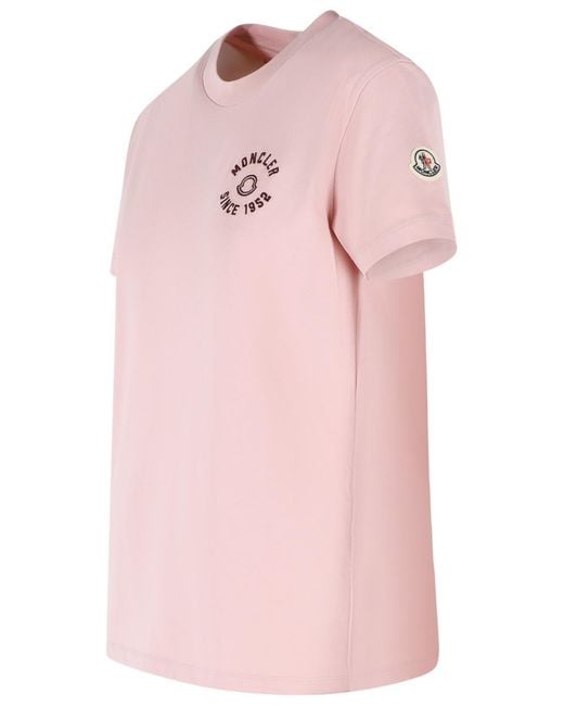 Moncler Pink Cotton T-Shirt