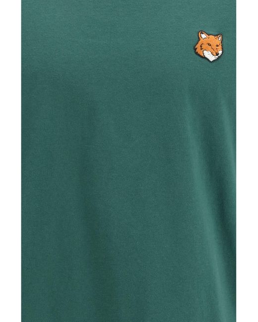 Maison Kitsuné Green T-Shirt Fox Head for men
