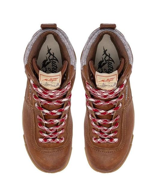 Autry Brown Lace Up Ankle Boots