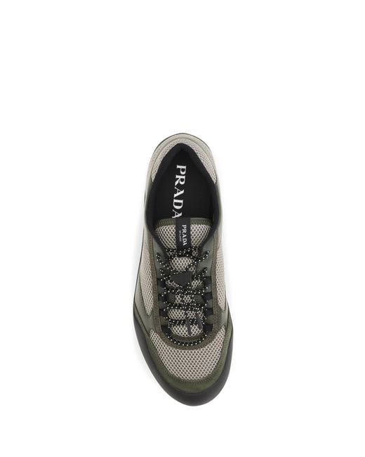 Prada Gray Sneakers Speedrock for men