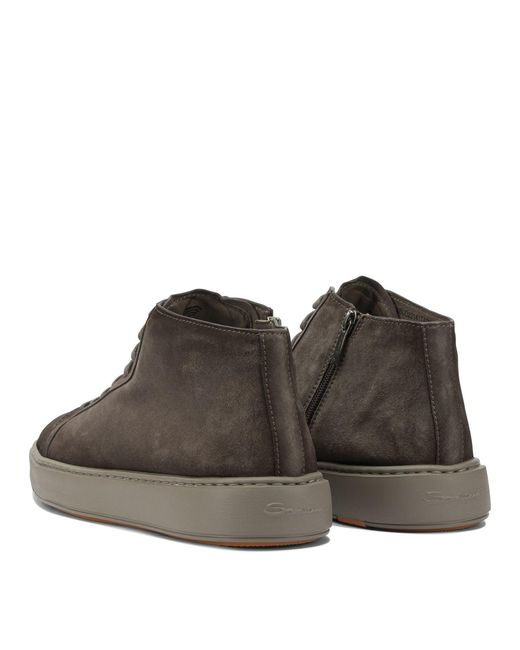 Santoni Brown "Dump High" Sneakers for men