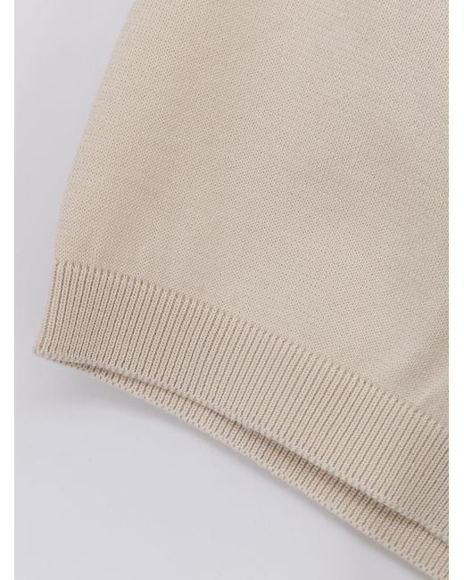 Loro Piana White Ice Wish Cotton Polo Shirt