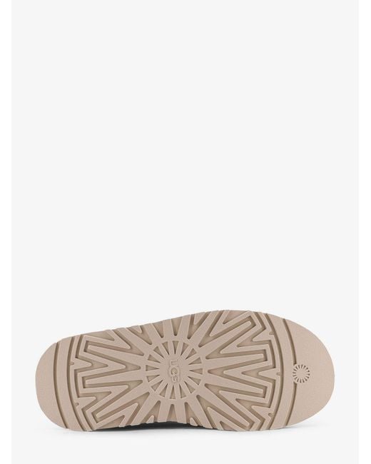 Ugg Natural W Tazz Suede Sandals With Embroidery