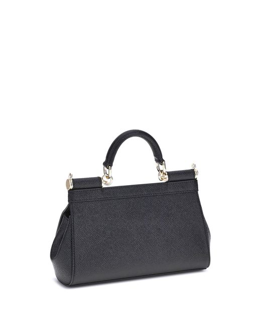 Dolce & Gabbana Blue Dolce & Gabbana Sicily Small Leather Handbag