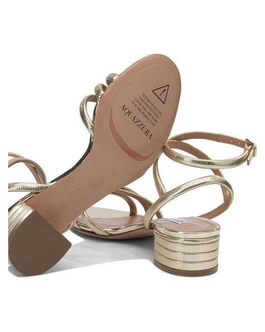 Aquazzura Natural "Heatweave 35Mm" Heeled Sandals