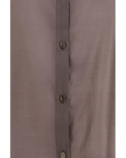 Cruna Brown Buttoned Shirt Tortora