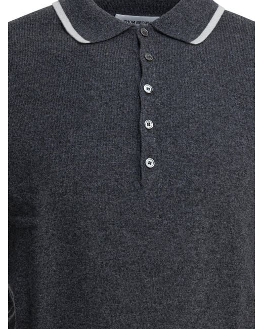 Thom Browne Black "browne 65" Polo Shirt for men