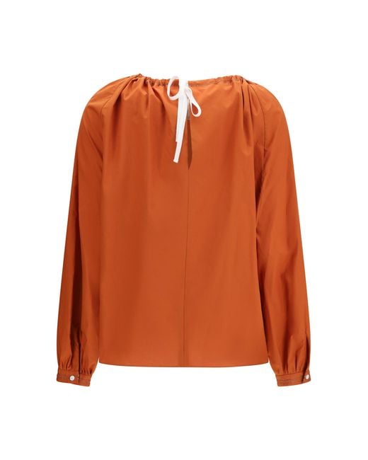 Marni Orange Cotton Blouse