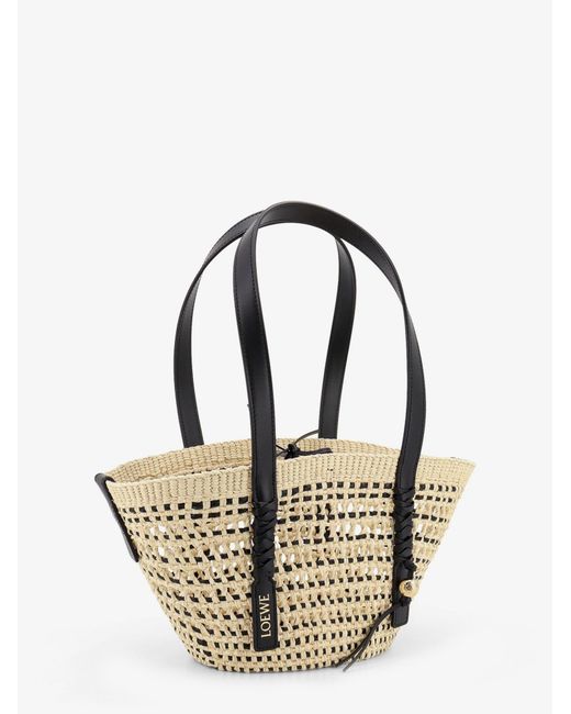 Loewe Metallic Paula's Ibiza -Braid Basket Small Iraca Palm Leaf Shoulder Bag