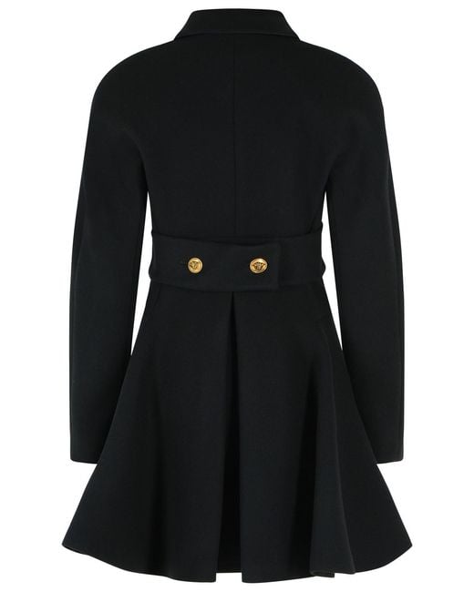 Versace Black Wool Coat