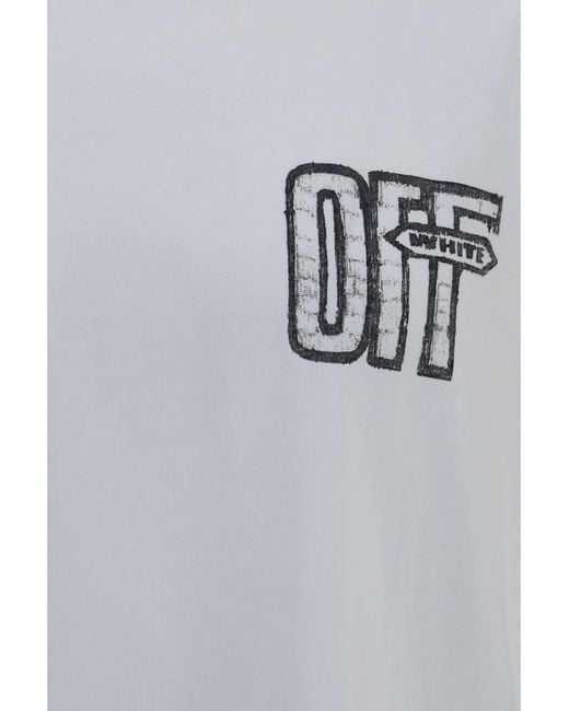 Off-White c/o Virgil Abloh Gray Motion Arrow Skate T-Shirt for men