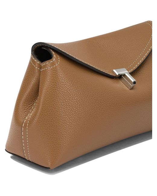 Totême  Natural T-Lock Clutch Bag