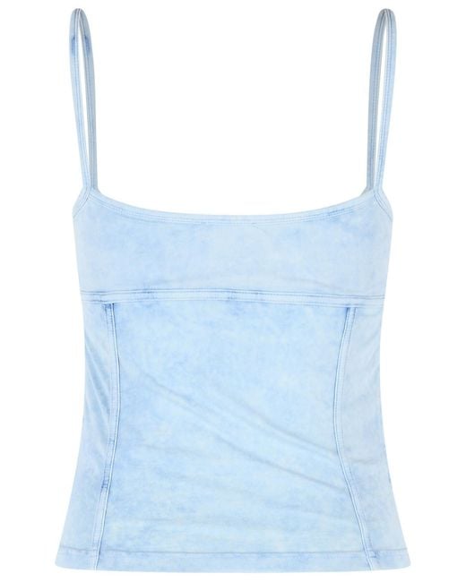 DIESEL Blue 'Ony' Light Stretch Cotton Tank Top