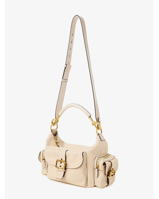 Chloé Natural Shoulder Bag Double Carry Leather