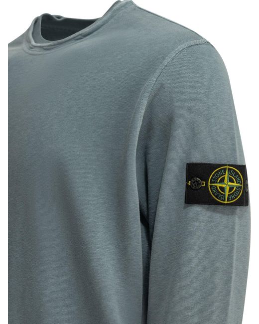 Stone Island Gray Cotton Crewneck Sweatshirt for men