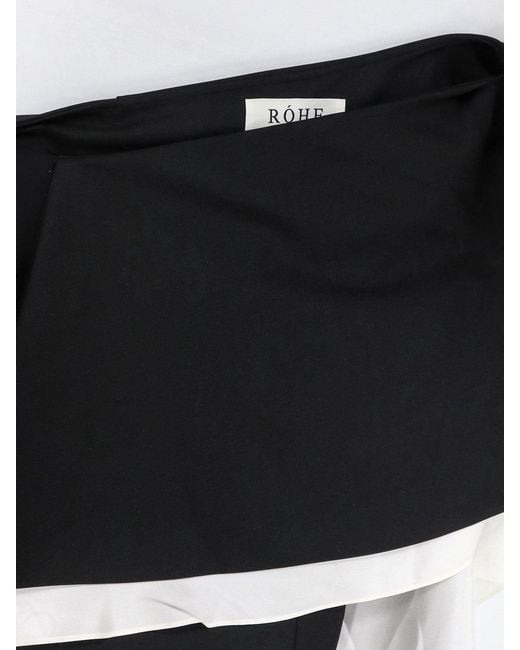 Rohe Blue Wool Blend Top With Silk Inserts