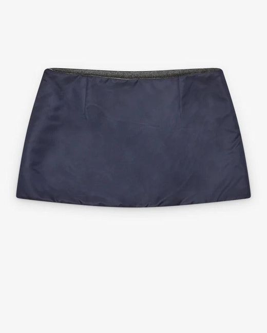 Miu Miu Blue Mini Skirt With Logo
