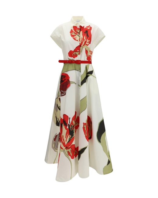 Sara Roka White Elodie Dress Tulips
