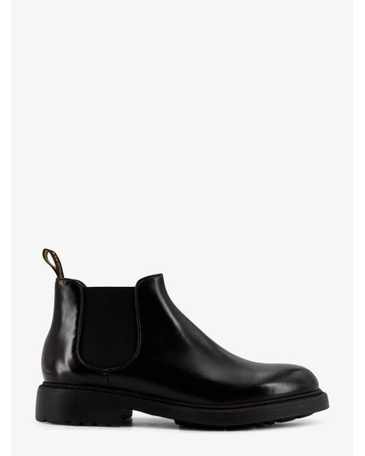 Doucal's Black Leather Boots for men