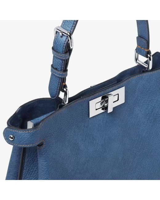 Fendi Blue "Peekaboo" Shoulder Bag