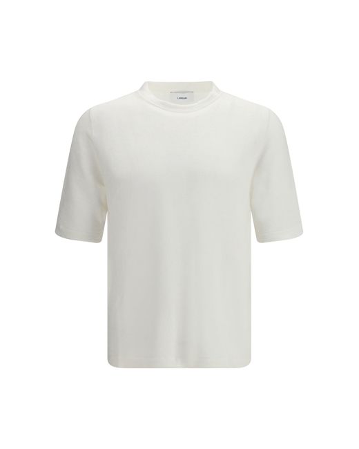 Lardini White T-Shirt Linen And Cotton for men