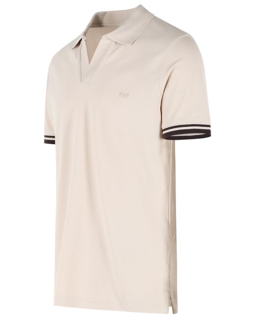 Fay Natural Stretch Cotton Polo Shirt for men