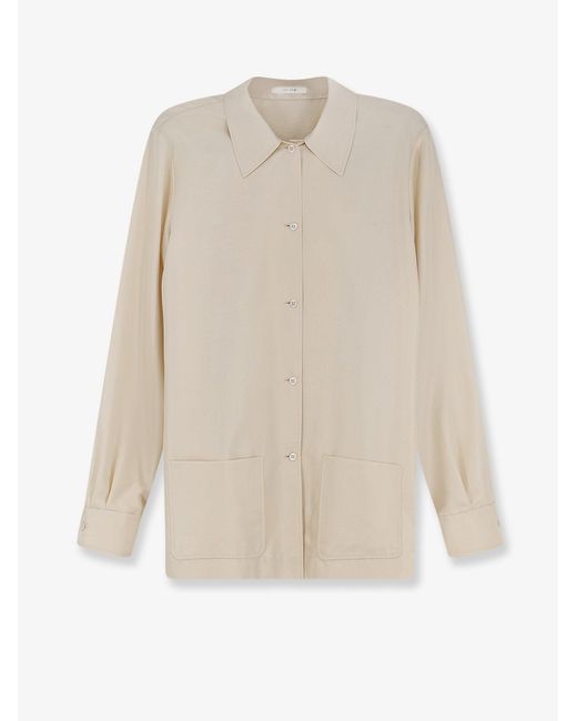 Women's White Lucetta Silk Shirt