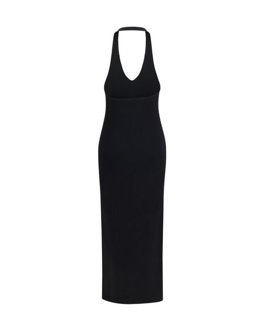 Totême Black Halter-Neck Knit Dress