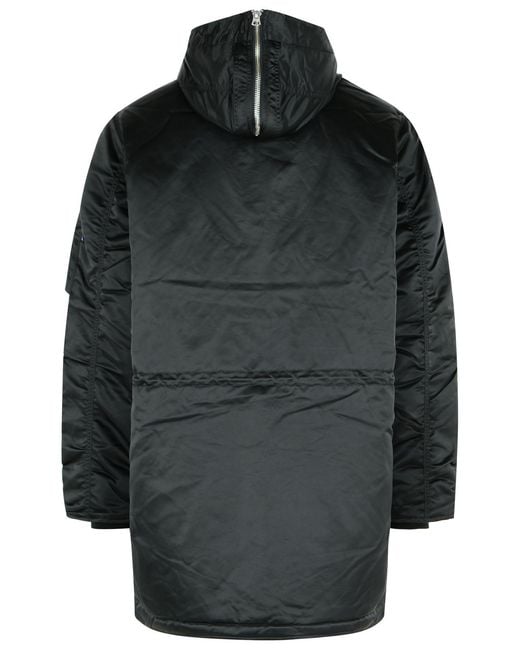 Alpha Industries Black 'N 3 B Uv' Nylon Parka for men