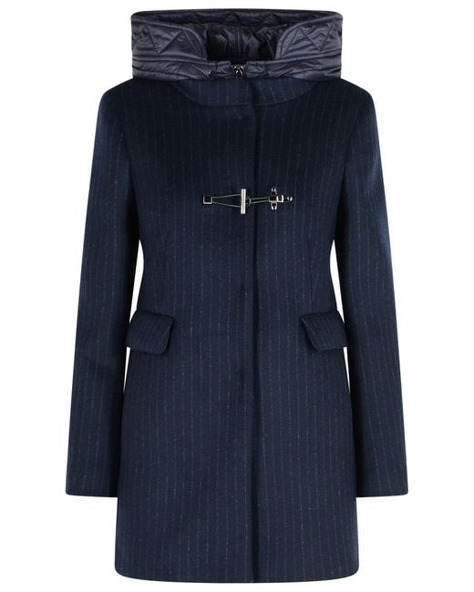 Fay Blue Wool Blend Coat
