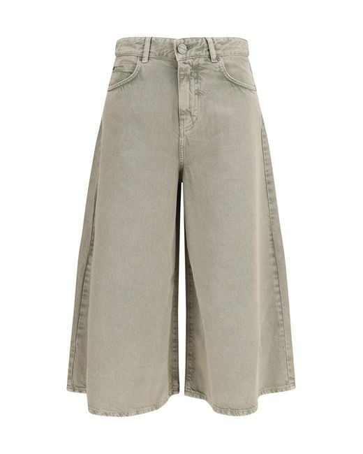 Pinko Gray Bermuda Jeans