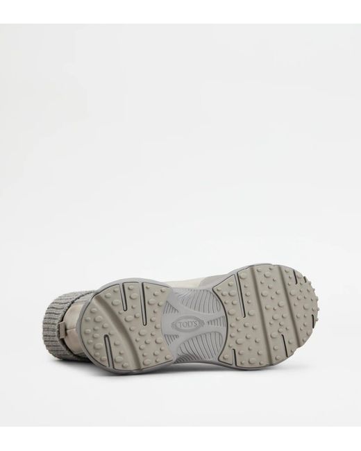 Tod's Gray Nabuck Leather Chelsea Ankle Boots