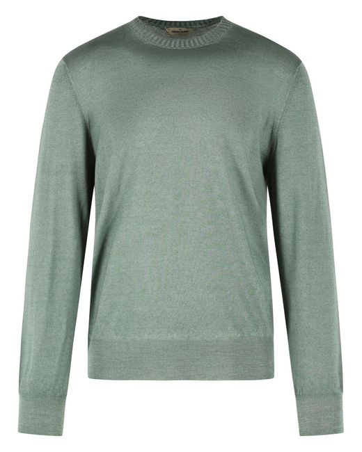 Gran Sasso Green Virgin Wool Sweater for men