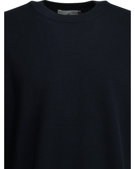 Stone Island Blue Crew-Neck Sweater for men