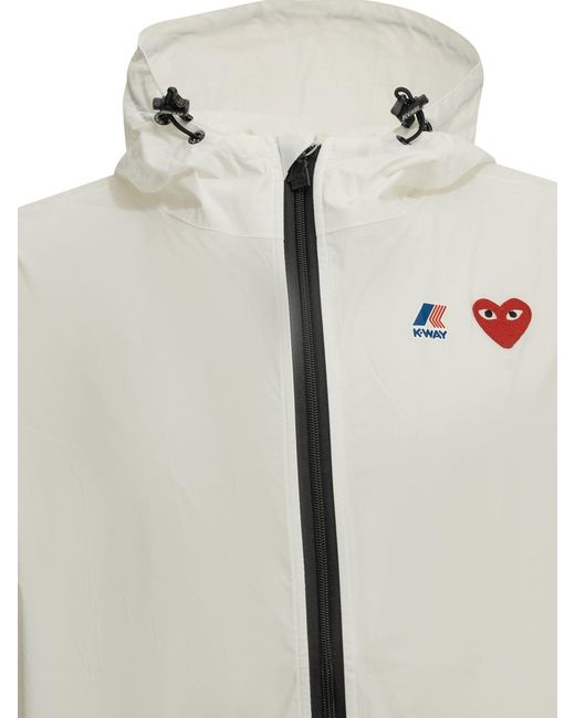COMME DES GARÇONS PLAY White X K-Way" Raincoat for men