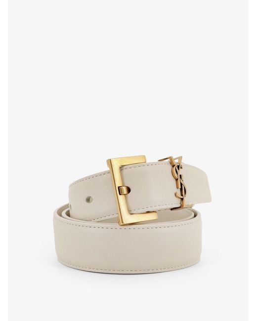 Saint Laurent Natural Leather Belt