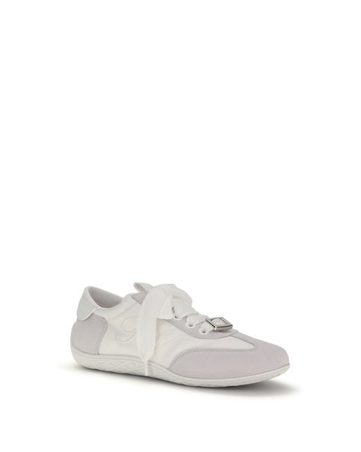 Roger Vivier White Viv Low Sneakers