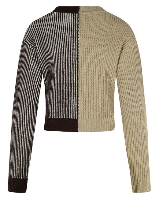 Moschino Gray Two Tone Cashmere Blend Sweater