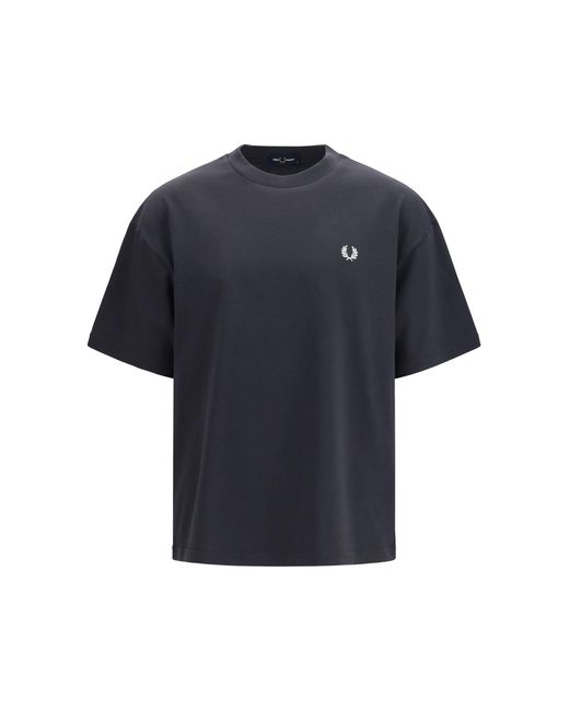 Fred Perry Blue Laurel Wreath Print T-Shirt Anchor for men