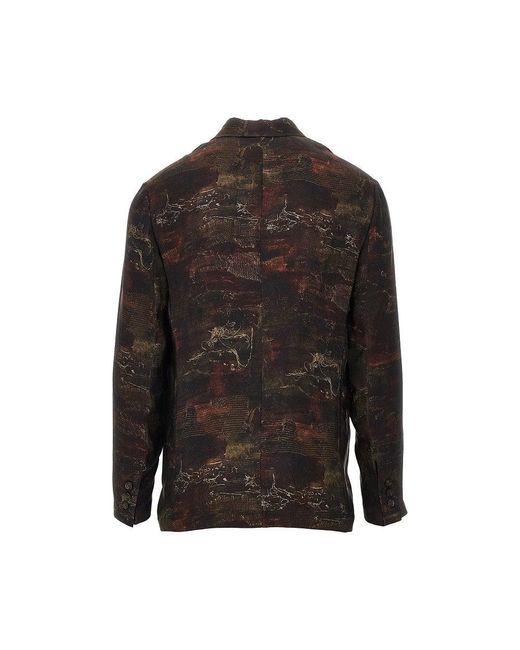 Emporio Armani Black Cupro Twill Jacket for men