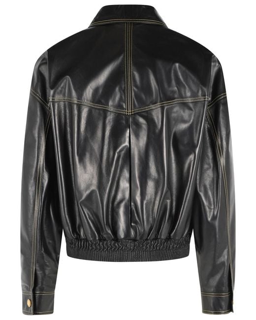 Versace Black Leather Jacket for men