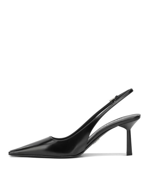 Prada Black 50Mm Leather Slingbacks