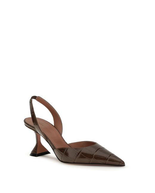 AMINA MUADDI Brown Holli Slingback Pumps