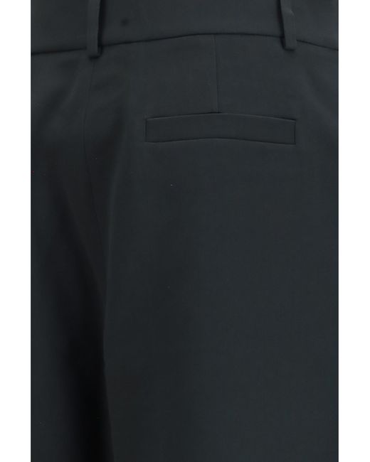 Giorgio Armani Black High-Waisted Wide-Leg Tailored Pants