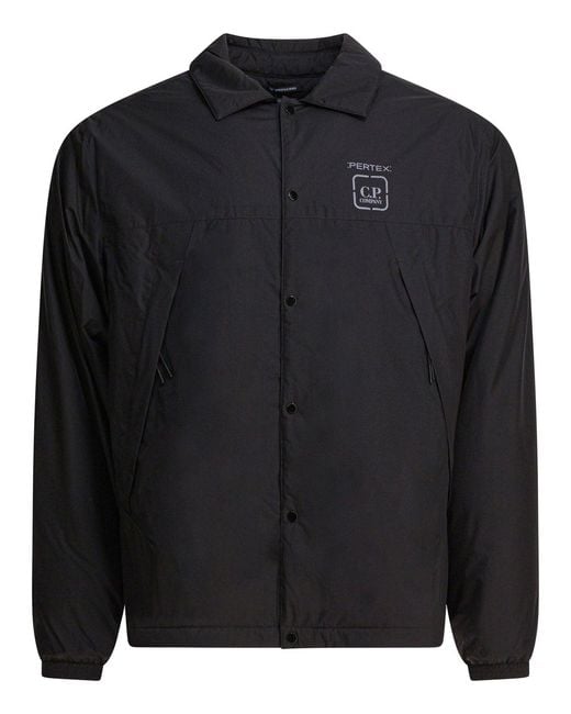 C P Company Black "Metropolis Series" Overshirt Jacket for men