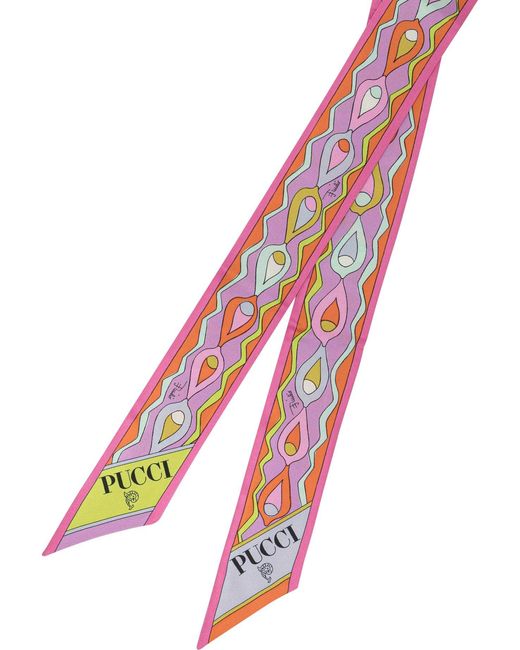 Emilio Pucci White Scarf Mix Of Prints