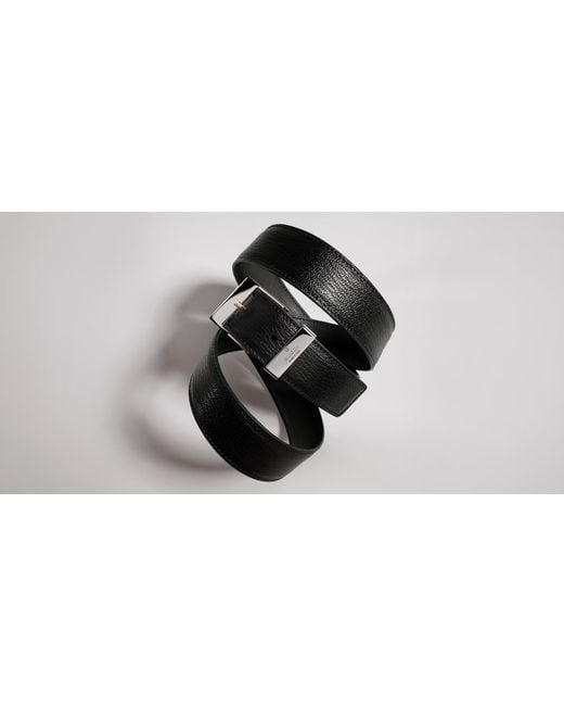 Gucci Black Belt With Squared Buckle for men