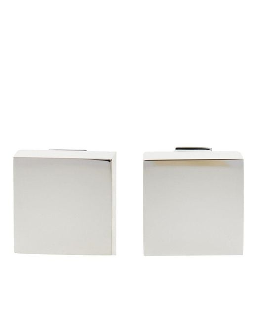 Phoebe Philo White Cube Studs Earrings